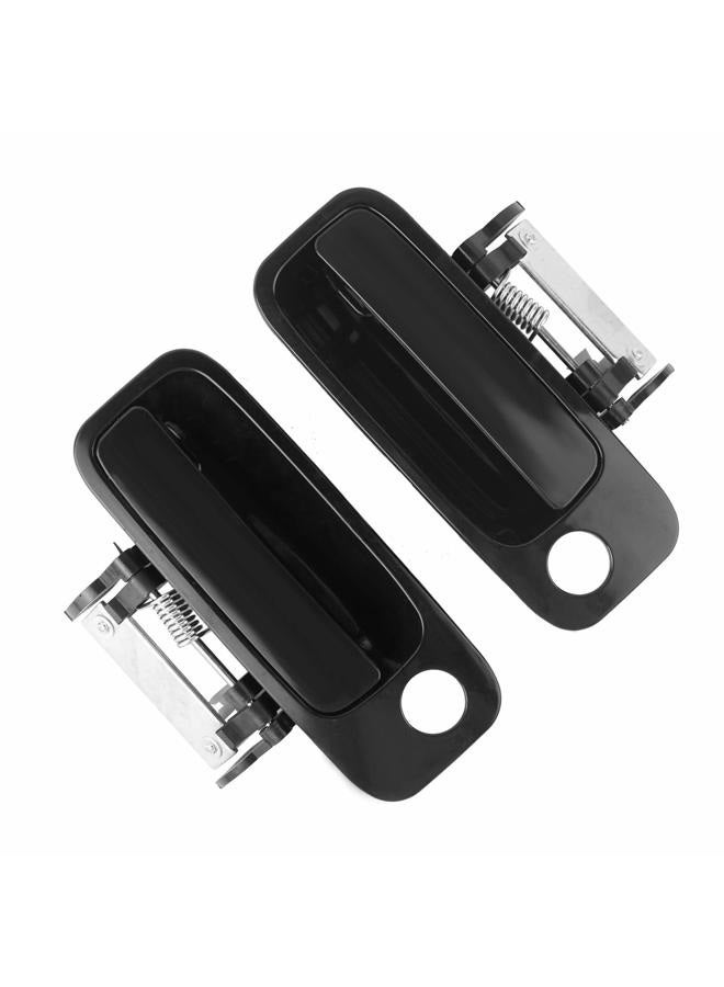 HHCSOP Exterior Outside Door Handles Front Driver Passenger Side for Avalon 2000 2001 2002 2003 2004 Replace OE# 80339 80846 69210AC030C0 69220AC030C0 Black w/Keyhole - Image 1