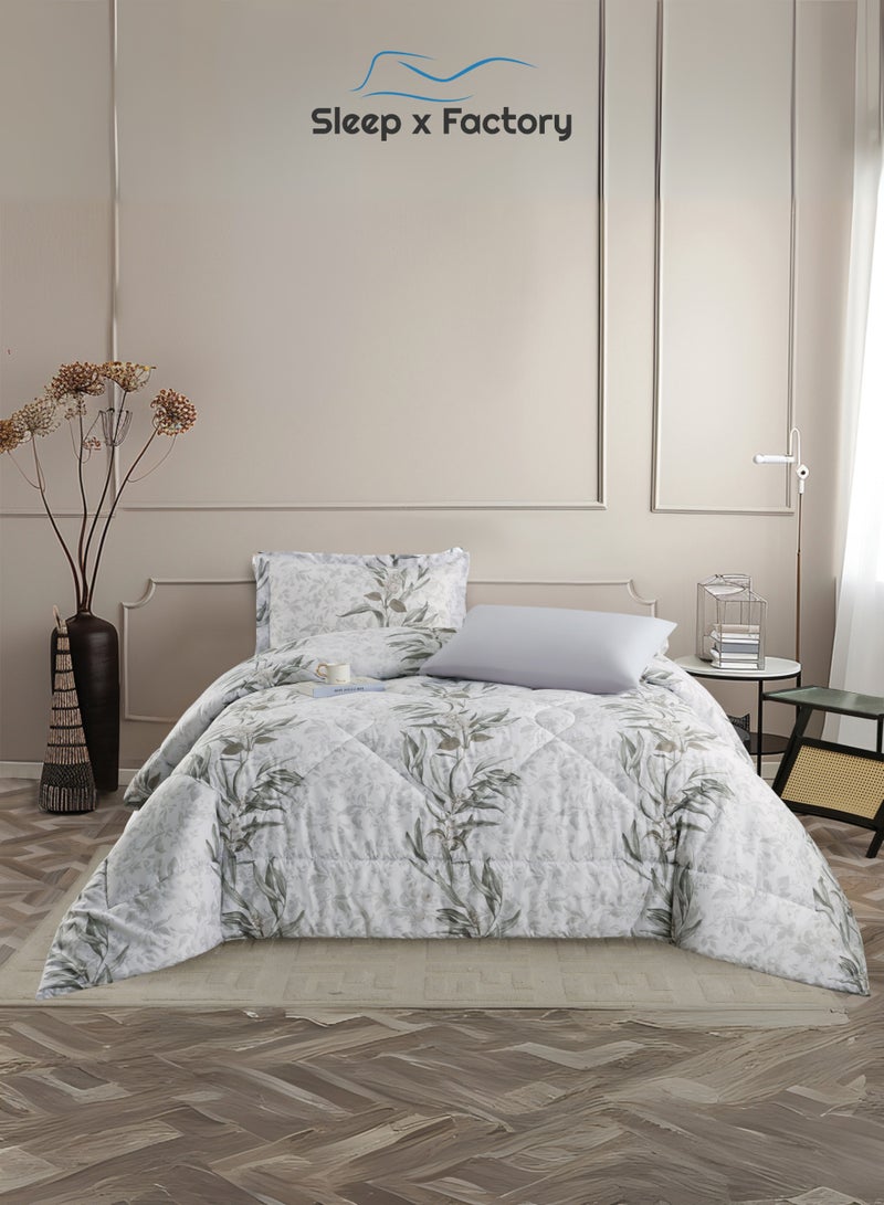سليب × فاكتوري طقم لحاف رست دوز 4 قطع – قماش وحشوة بوليستر ناعمة – مقاس 240×180 سم – عدة تصاميم - Image 1
