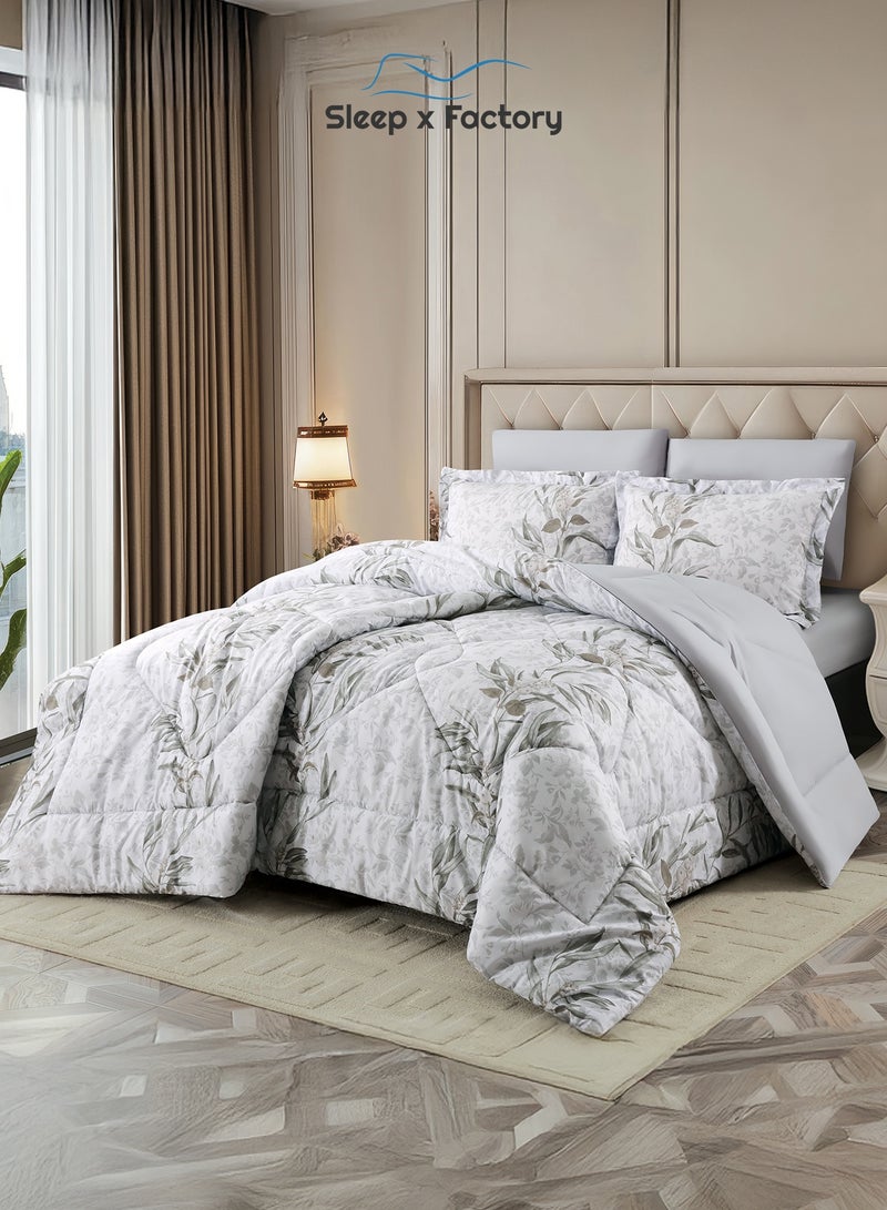 سليب × فاكتوري طقم لحاف رست دوز 4 قطع – قماش وحشوة بوليستر ناعمة – مقاس 240×180 سم – عدة تصاميم - Image 2