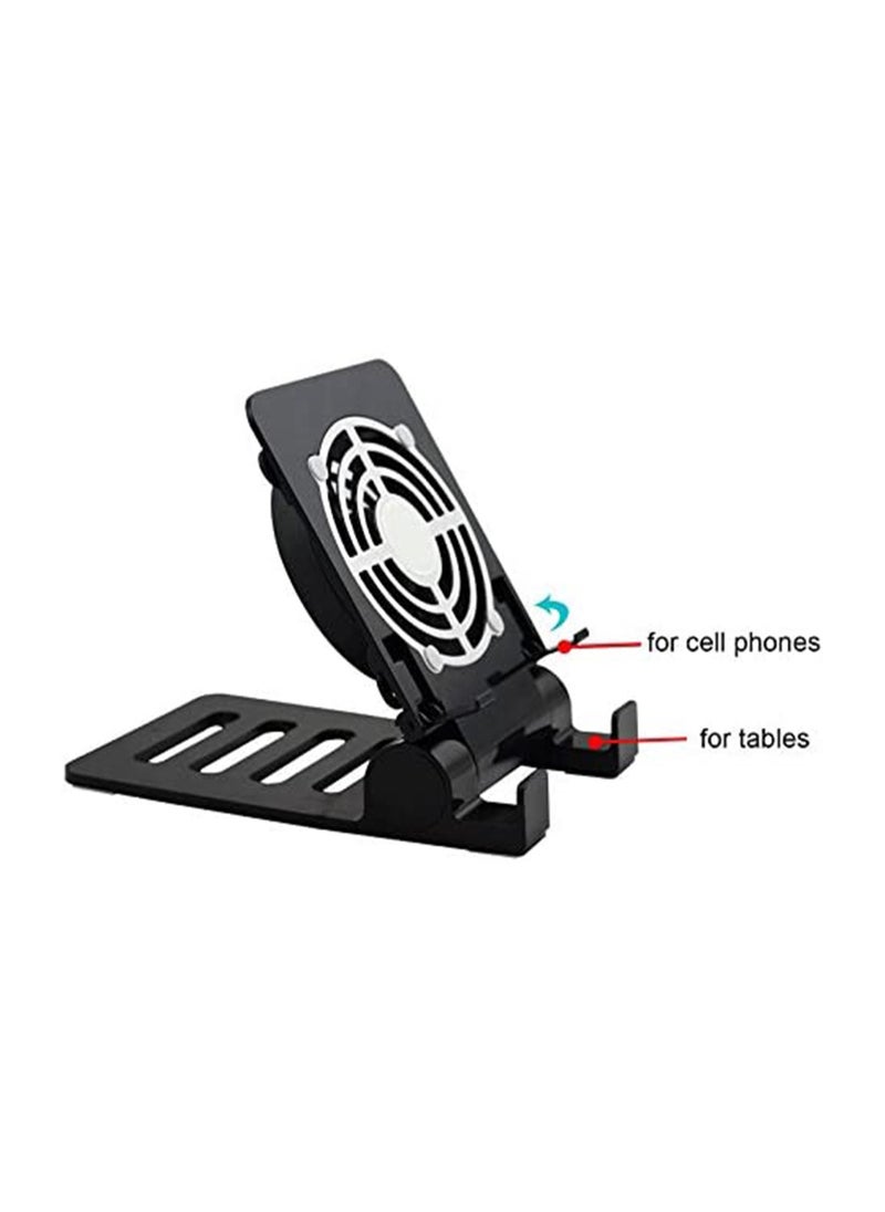 SYOSI - Adjustable Angle Lazy Desktop Stand Cooling Pad For Ipad Samsung Iphone Smartphone Phone Fan Portable Cell Cooler Radiator Tablet Holder - Image 1