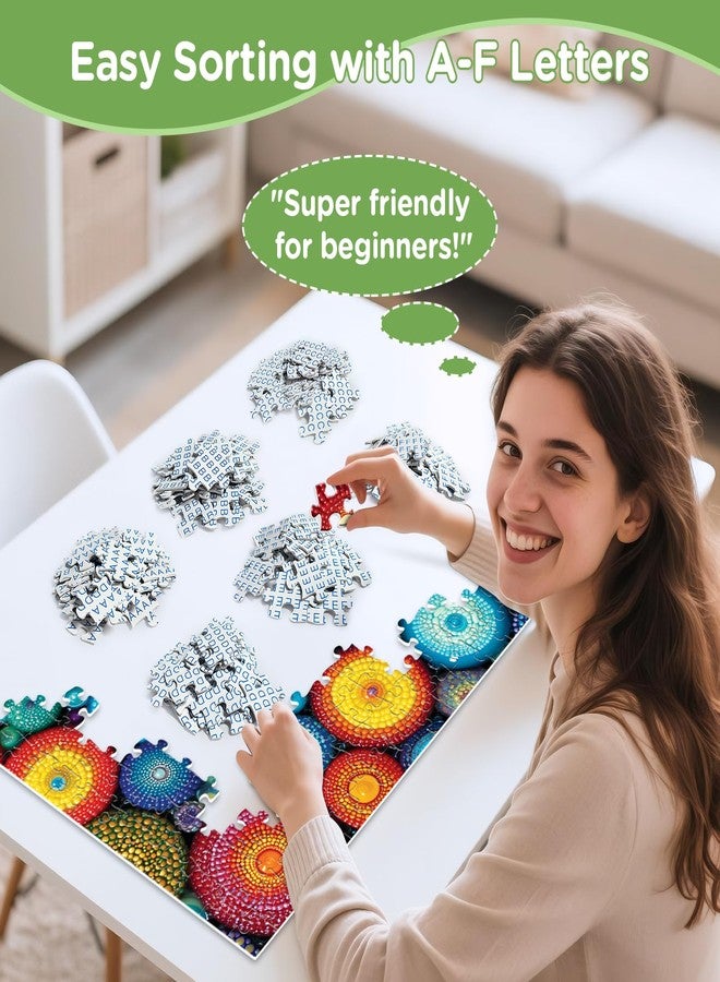 WSCXSC 500 Piece Puzzles for Adults,Flower Jigsaw Puzzles 500 Pieces,Funny Puzzles 500 Piece Adult Puzzle with Letters on Back Premium Cardboard Puzzle Challenging Puzzles Family Game Gift 20.5x15 in - Image 4