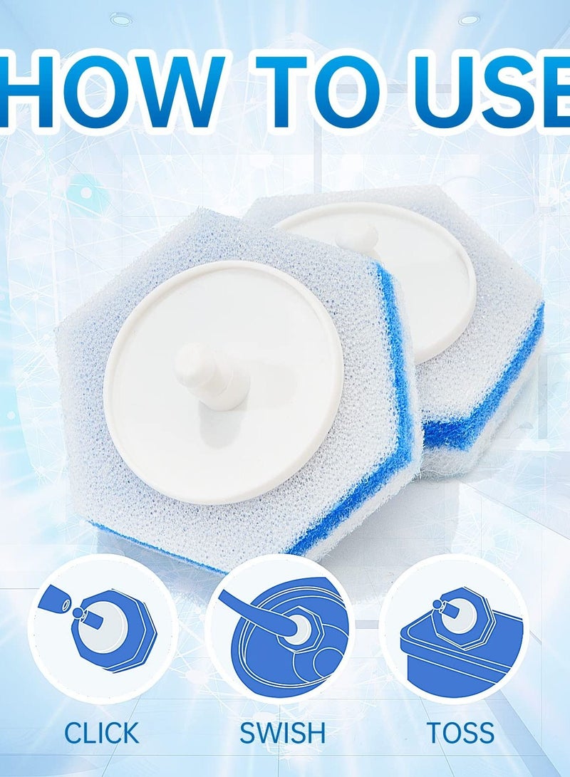 SYOSI 20 Count Disposable Toilet Wand Heads Brush Compatible with Clorox Wand Refills - Image 2