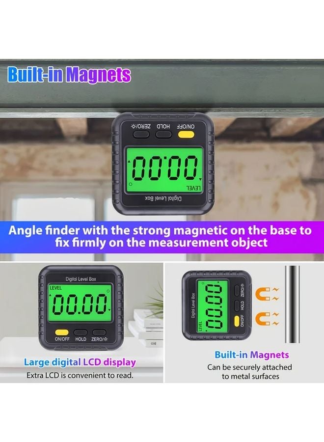 4 Pcs 90 Degree Angle Protractor Inclinometer Mini Electronic Digital Bevel Gauge - Image 4