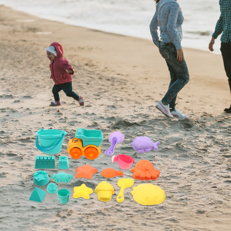 🧸 مجموعة ألعاب سيارات على شكل أشكال لعبة رملية تعليمية للسفر والشاطئ عدد القطع متعدد - Image 2