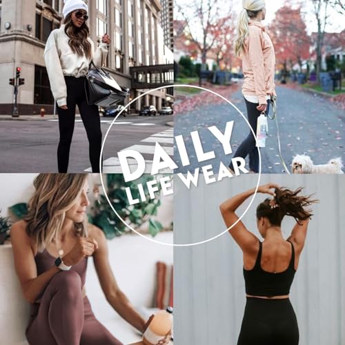 Bluemaple 4 Pack Leggings for Women Butt Lift High Waisted Tummy Control No See-Through Yoga Pants Workout Running Leggings - Image 4