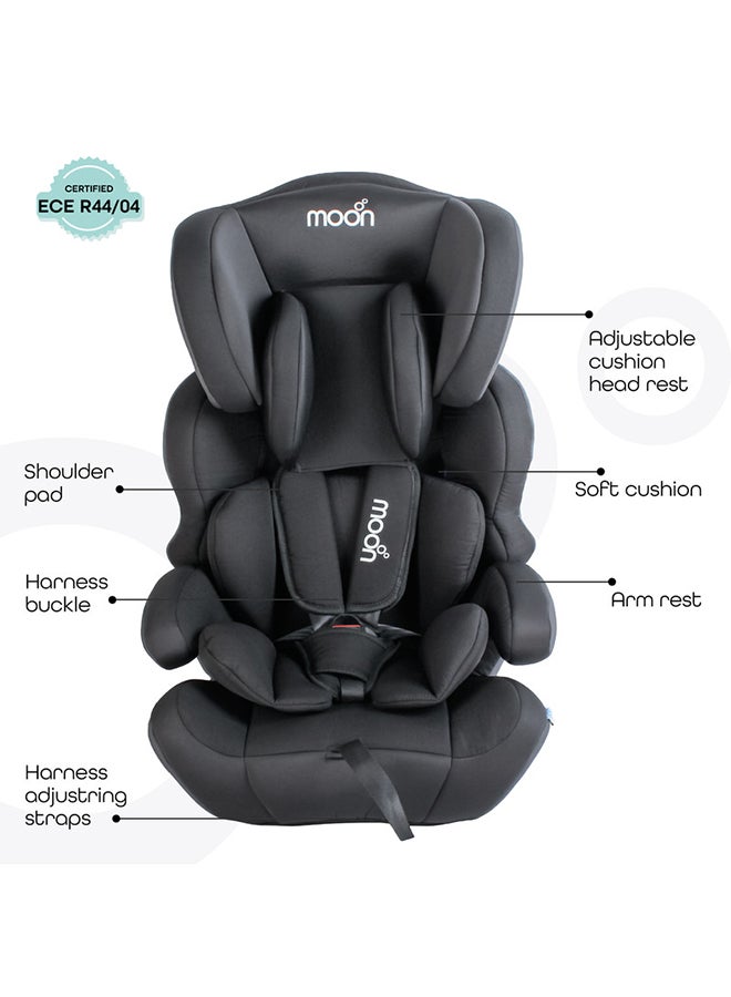 Moon Lofty Baby Car Seat – Group 1/2/3 Forward-Facing Booster Seat for Toddlers And Kids (9–36kg), Safety Harness And Comfort Padding – Ash Grey - Image 2