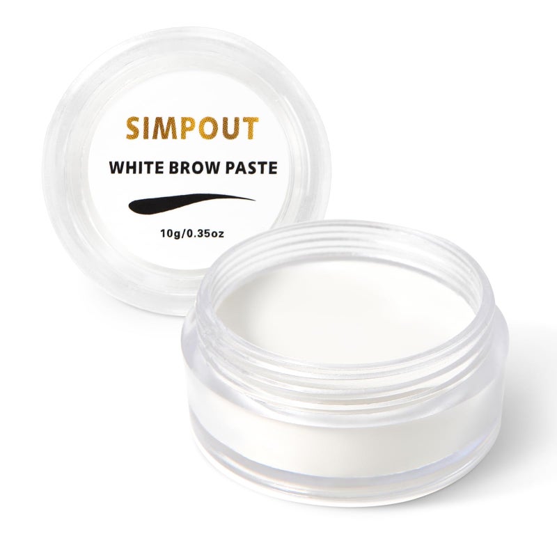 Simpout White Brow Contour Paste Eyebrow Mapping Paste for Eyebrows Design Draw or Sketch The Shape Eyebrow Tinting Tool for Micropigmentation