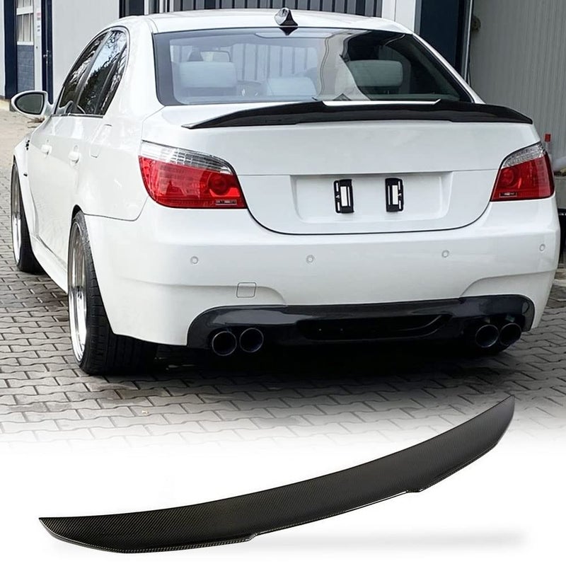 MCARCAR KIT Carbon Fiber Trunk Spoiler Compatible with 20042010 BMW E60 5Series Sedan  E60 M5 Car Rear Boot Lid Spoiler Wing Lip Factory Outlet