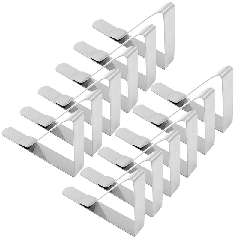 Latomex Tablecloth Clips, Set of 12 Extra Large Table Cover Cloth Clamps for Home Party & Picnic(Up to 2.7") - Image 1