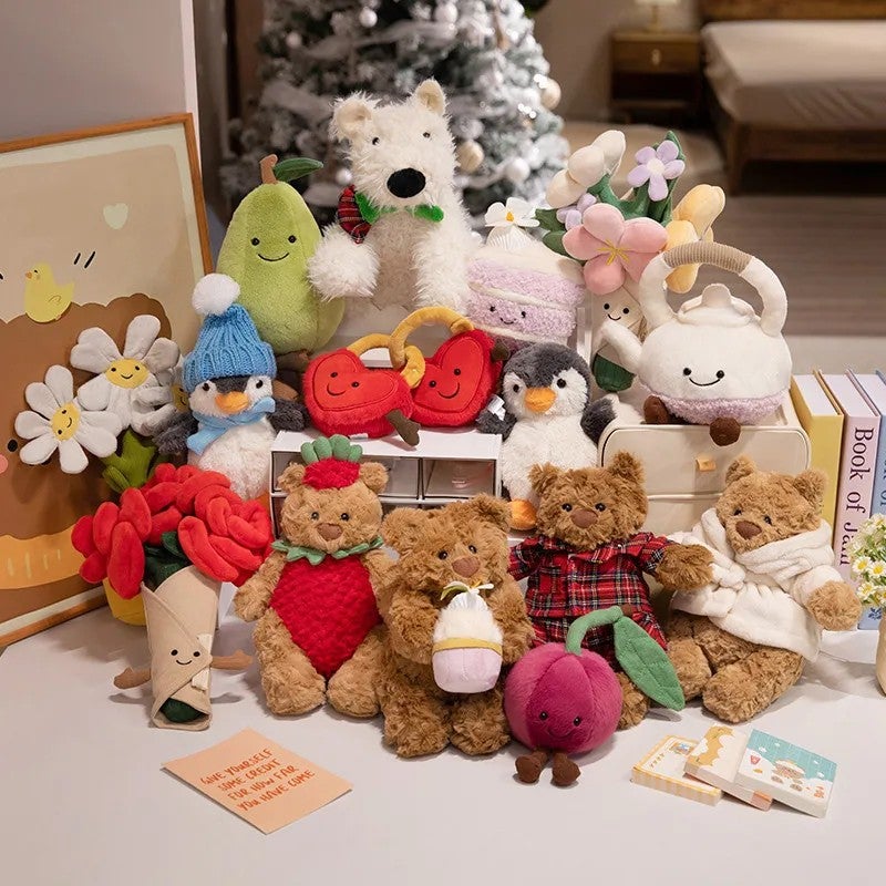 Y&D Fun Hand-Held Plush Doll Bouquet – Includes Penguin in Bathrobe, Barcelona Bear & Heart-Shaped Confession Dog | Adorable Stuffed Animal Toys for Gifts - Image 5