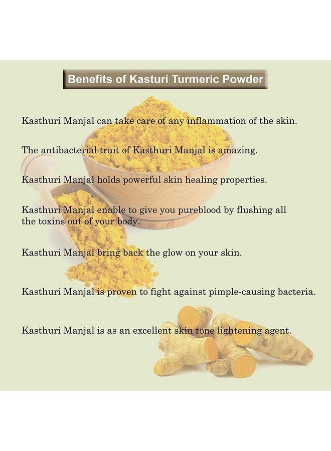 نيو تي مارا مانجال | مسحوق كاستوري مانجال | مسحوق كاستوري هالدي طبيعي لبشرة متوهجة | الكركم البري (كركم عطري) لعلاج حب الشباب والبقع الداكنة وإزالة السُمرة | نقي 100% وخالي من المواد الكيميائية والمواد الحافظة | عبوة تفتيح وتبييض الوجه لبشرة صحية | العناية بالجمال العضوية والتقليدية 500 جرام - Image 5