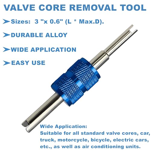 Aracey Air Conditioning Valve Core Kit | Cap & Valve AC R12 R134a Teflon Seal Refrigeration A/C Air Conditioning Service Valves Car & HVAC AC System Charging Port Seal Caps Kit - Image 4