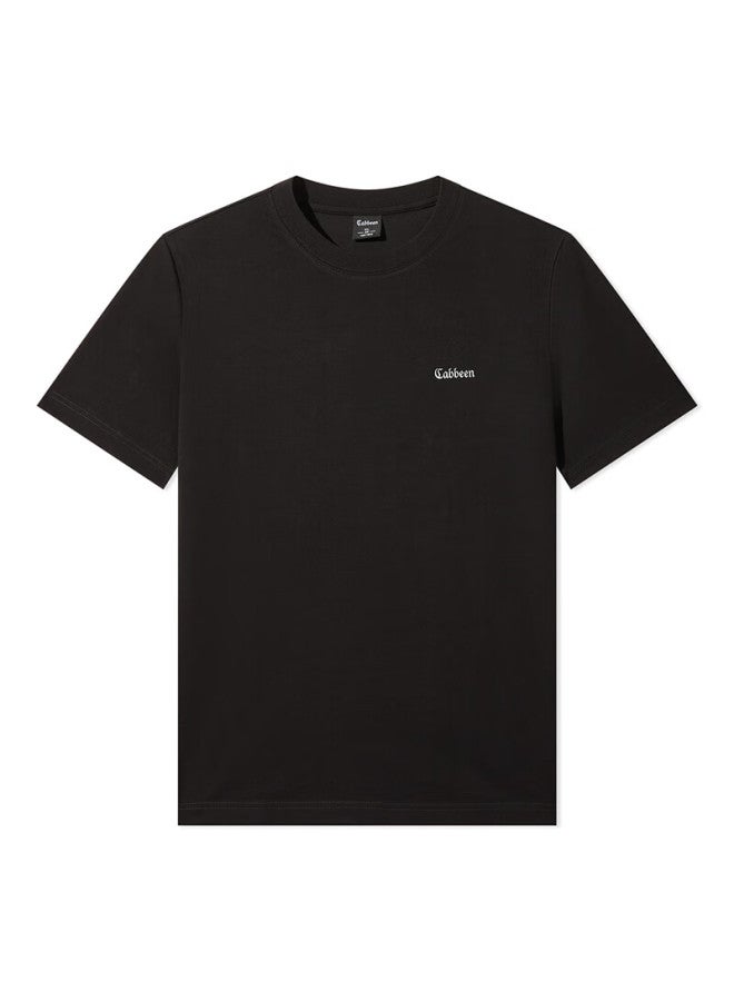 Cabbeen Solona Cool Feeling T-shirt 24 Summer High Frequency Gradient Logo Short Sleeve Coal Black 01 50 - Image 3