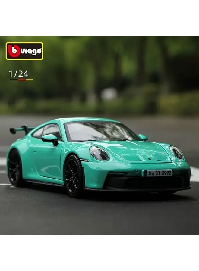 Orange BURAGO Porsche 911 GT3 1 24 Scale Diecast Alloy Sports Car Model Toy - Image 4