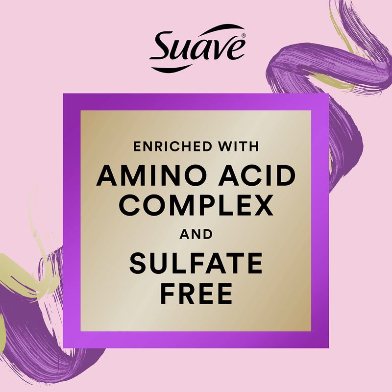 Suave Pink Luscious Curls Shampoo for Defining Curly Hair with Amino Acid Complex 16.5 oz - Image 2