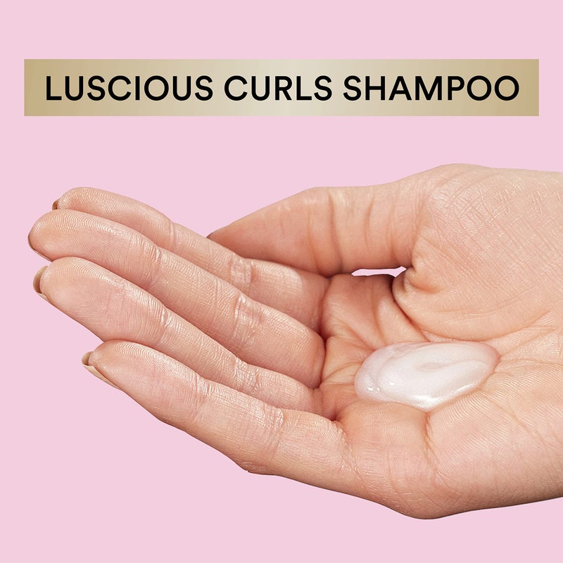 Suave Pink Luscious Curls Shampoo for Defining Curly Hair with Amino Acid Complex 16.5 oz - Image 4