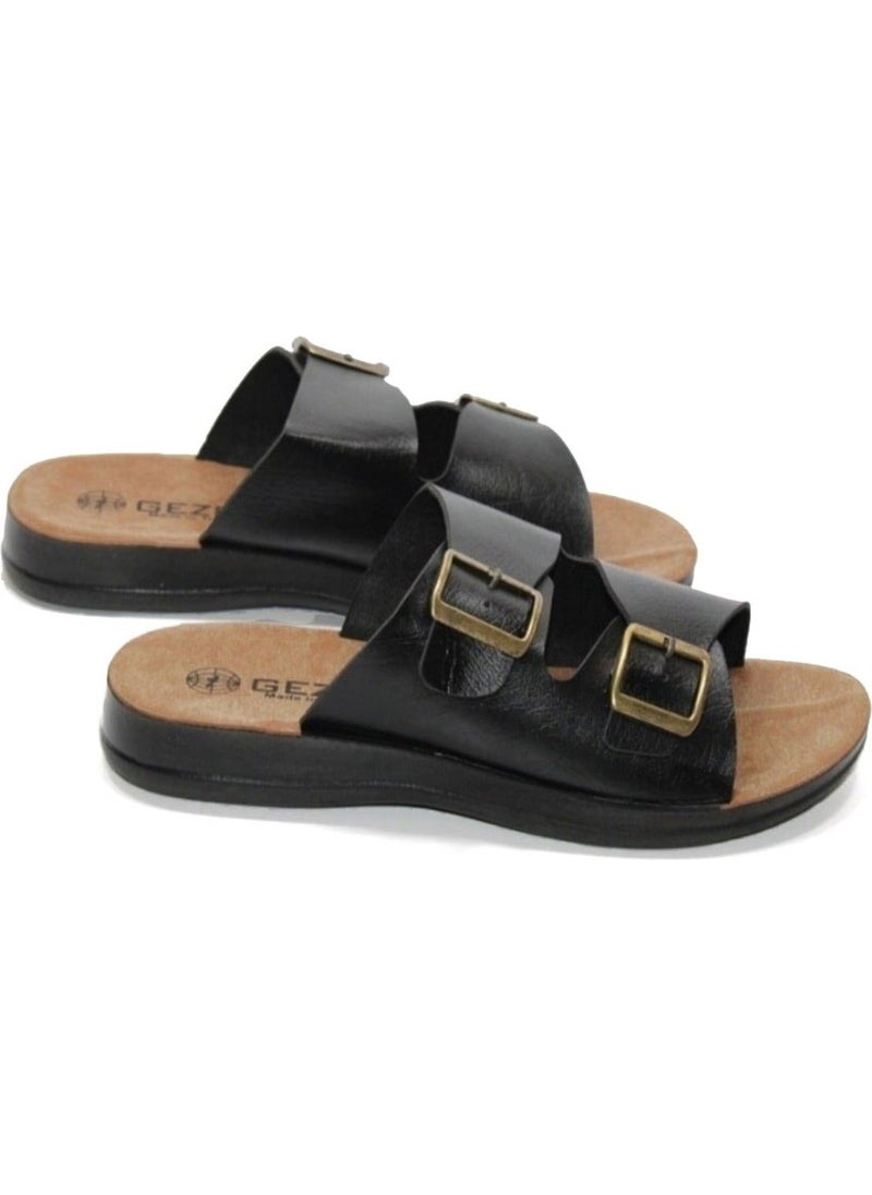 Gezer Double Buckle Polyurethane Light Sole Large Size Oversized Daily Home Street Slippers  - Image 2