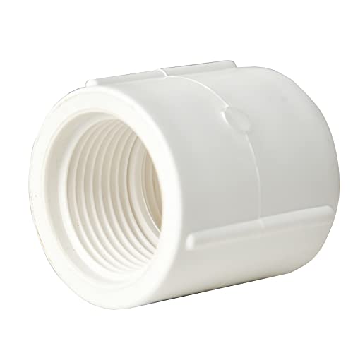 FangKingNo 10pcs 0.5Inch female to female thread PVC Pipe Fittings adapter Coupling Coupler Connector White (1/2") - Image 5
