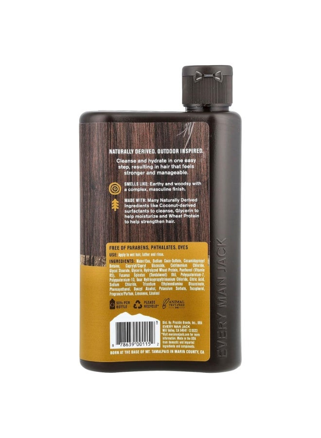 Every Man Jack Daily Shampoo+Conditioner for All hair types, Sandalwood, 13.5 Fluid Ounce - Image 2