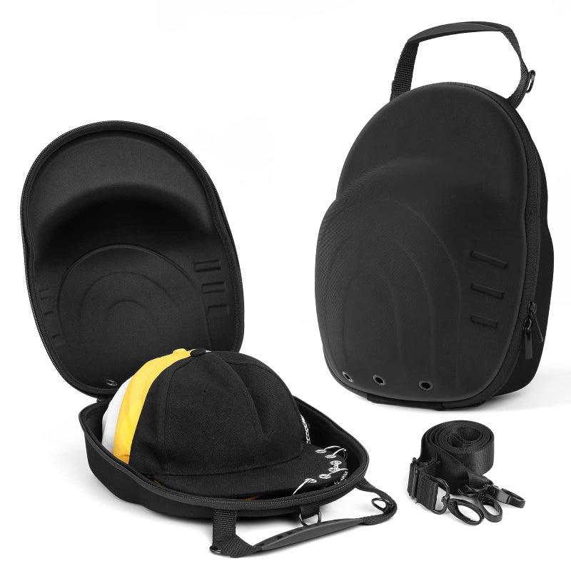 MOSLA Hat Case for Baseball Caps,Hat Carrier Travel Case Ball Cap Carrier Hat Box Organizer Carry On Hat Bag Backpack with Adjustable Shoulder Strap - Image 1