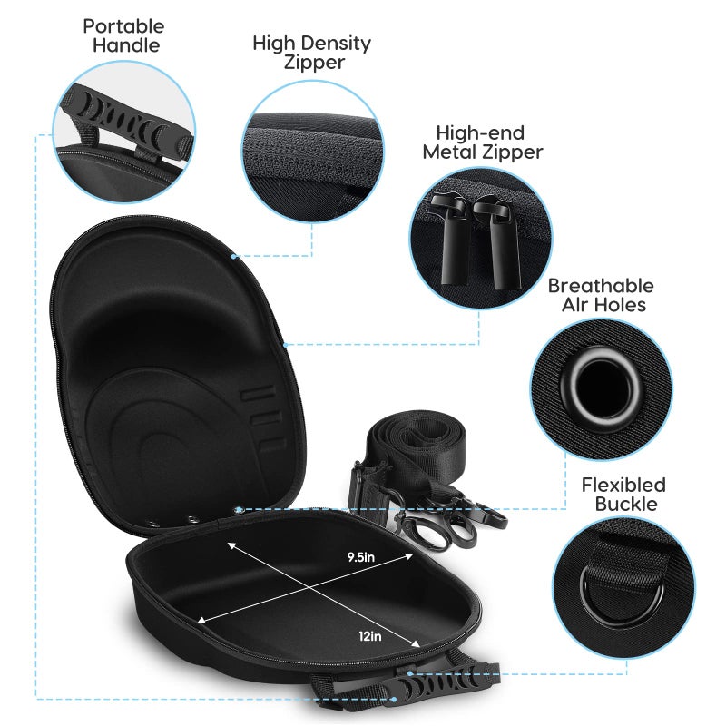 MOSLA Hat Case for Baseball Caps,Hat Carrier Travel Case Ball Cap Carrier Hat Box Organizer Carry On Hat Bag Backpack with Adjustable Shoulder Strap - Image 3