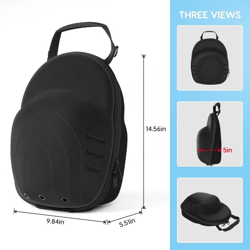 MOSLA Hat Case for Baseball Caps,Hat Carrier Travel Case Ball Cap Carrier Hat Box Organizer Carry On Hat Bag Backpack with Adjustable Shoulder Strap - Image 2