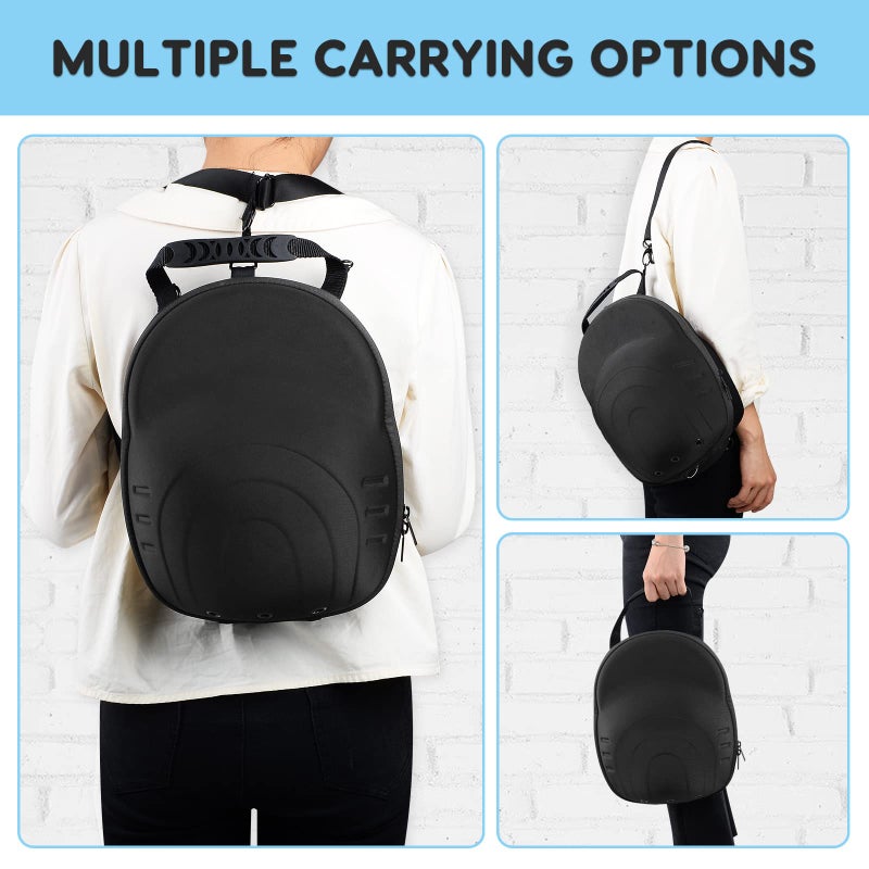 MOSLA Hat Case for Baseball Caps,Hat Carrier Travel Case Ball Cap Carrier Hat Box Organizer Carry On Hat Bag Backpack with Adjustable Shoulder Strap - Image 5