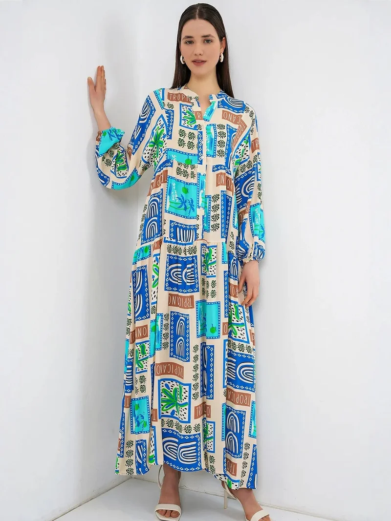 بيغ دارت BDART Patterned V-Neck Maxi Dress