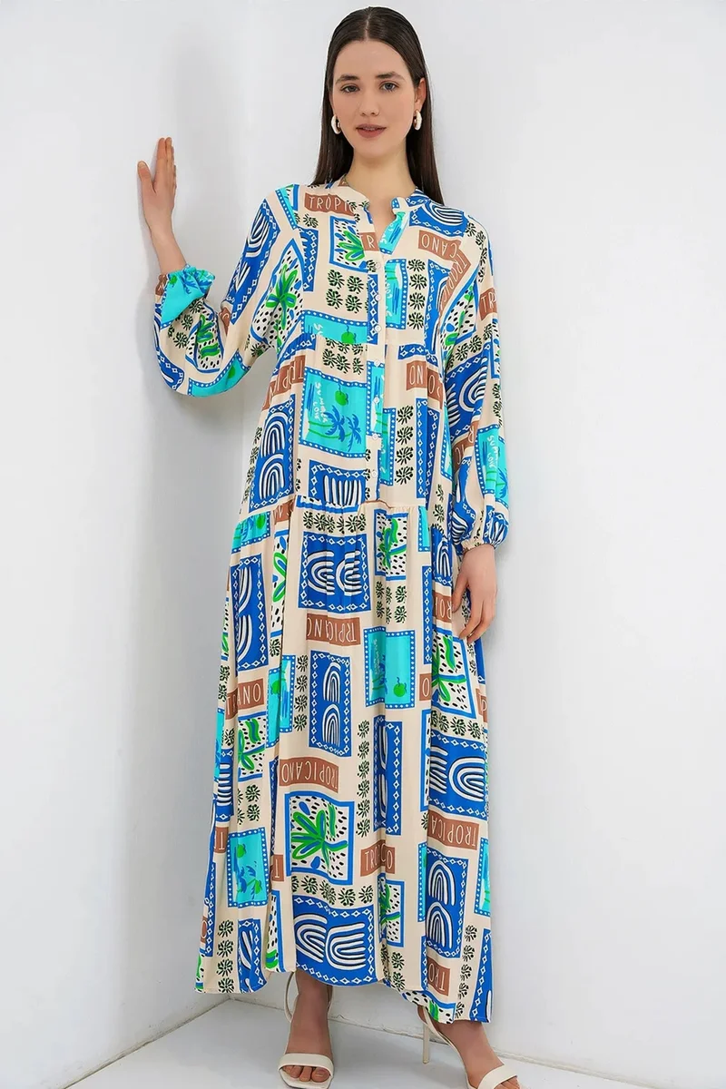 بيغ دارت BDART Patterned V-Neck Maxi Dress