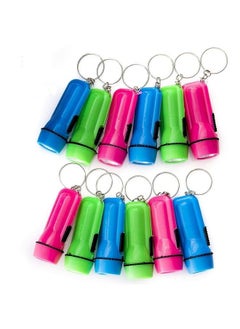 Kicko Mini Flashlight Keychain 24 Pack Assorted Colors Green Light Blue And Pink Batteries Included For Kids Party Favors Goody Bag Fillers Prizes Pocket Size Chain For Key 2 Inch  - Image 5