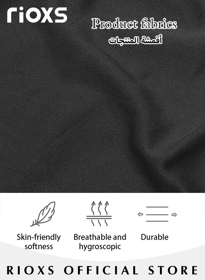 ريوكس شورت رجالي كلاسيكي بقصة كلاسيكية، شورت عصري مستقيم الساق، شورت عملي كاجوال بجيوب، بنطلون قصير أنيق ومريح، مناسب للأنشطة الترفيهية والخارجية - Image 4