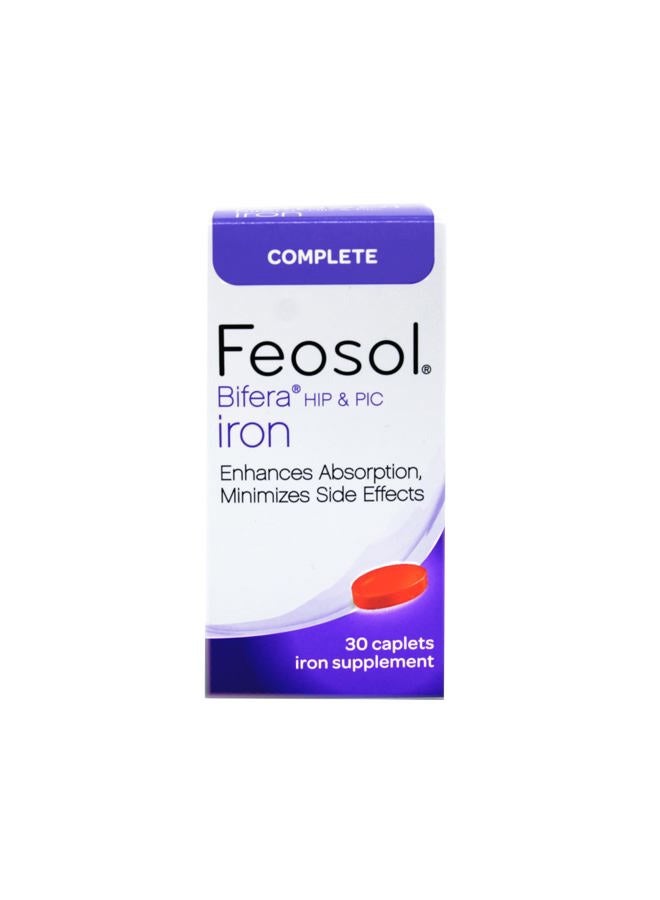 Feosol Bifera HIP & PIC Iron Supplement, Complete - 30 Caplets, Pack of 3 - Image 1