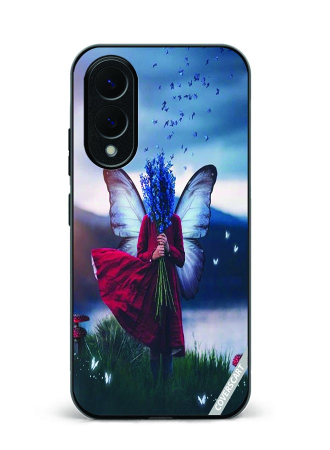 Protective Case Cover For Samsung Galaxy S25 Edge Butterfly Girl Design Multicolour