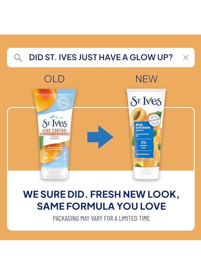 St. Ives Face Scrub For Healthy-Looking Skin Apricot Face Wash Scrub With Salicylic Acid and 100% Natural Exfoliants
