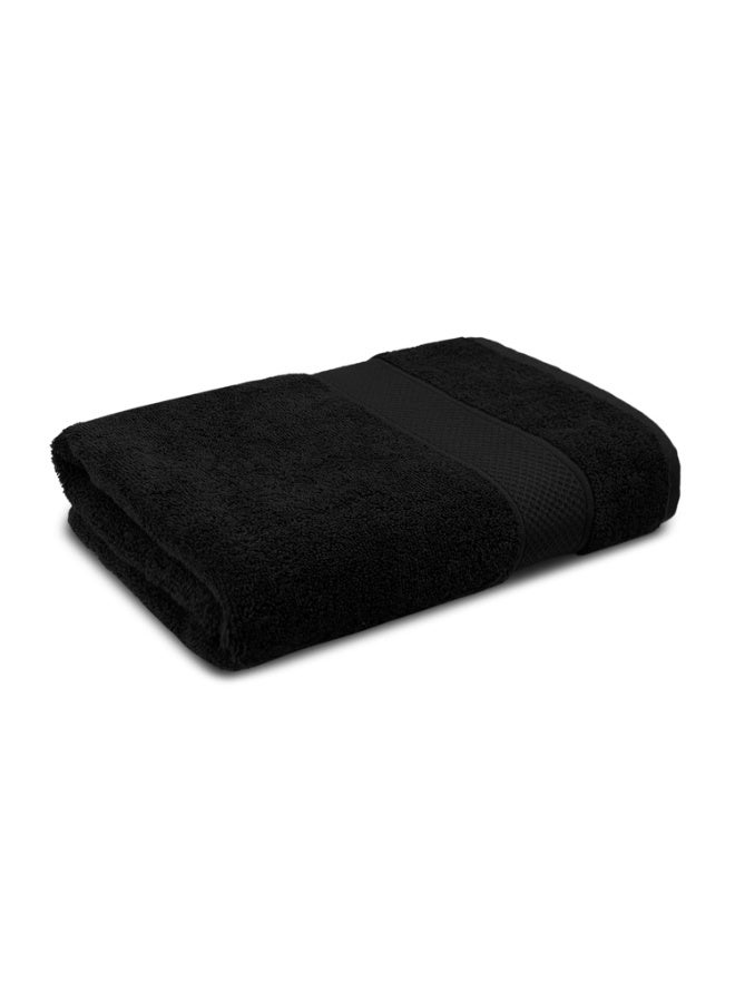 Trident 100% Cotton Towels for Bath | Towels for Bath Large Size | Trident Bath Towel - Soft & Absorbent | 450 GSM | 1 Piece Bath Towel for Men/Women | Urban Comfort | 70 cms x 140 cms - Black - Image 2