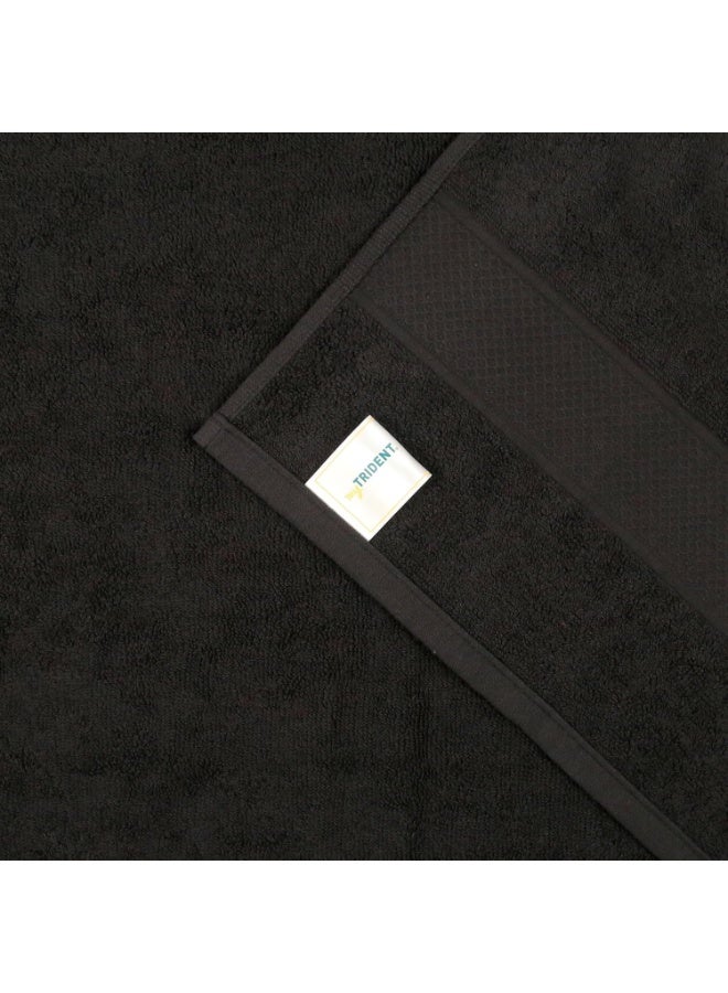 Trident 100% Cotton Towels for Bath | Towels for Bath Large Size | Trident Bath Towel - Soft & Absorbent | 450 GSM | 1 Piece Bath Towel for Men/Women | Urban Comfort | 70 cms x 140 cms - Black - Image 4