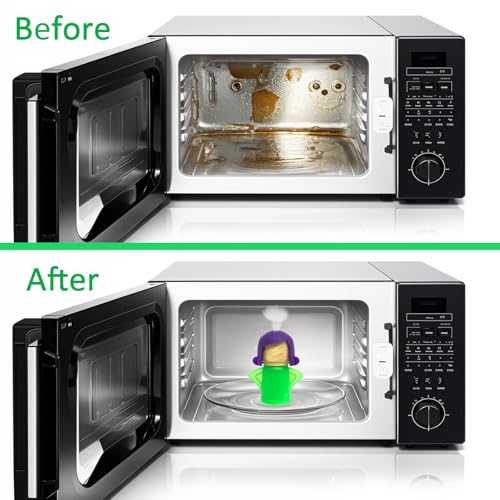 NGT new guide steps Microwave Cleaner Microwave Angry Mama Oven Cleaner High Temperature Steam Cleaning Equipment Tool Steam Cleans Add Vinegar and Water (Green) - Image 3