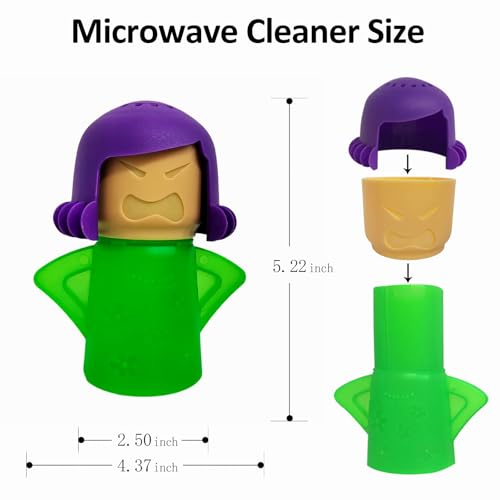 NGT new guide steps Microwave Cleaner Microwave Angry Mama Oven Cleaner High Temperature Steam Cleaning Equipment Tool Steam Cleans Add Vinegar and Water (Green) - Image 5