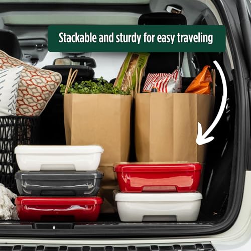 Fancy Panz Premium, Serving Tray for Food, Made in the USA Foil Pan Carrier, Stackable Aluminum Pan Holders, Travel Casserole Carrier, Green - Image 5