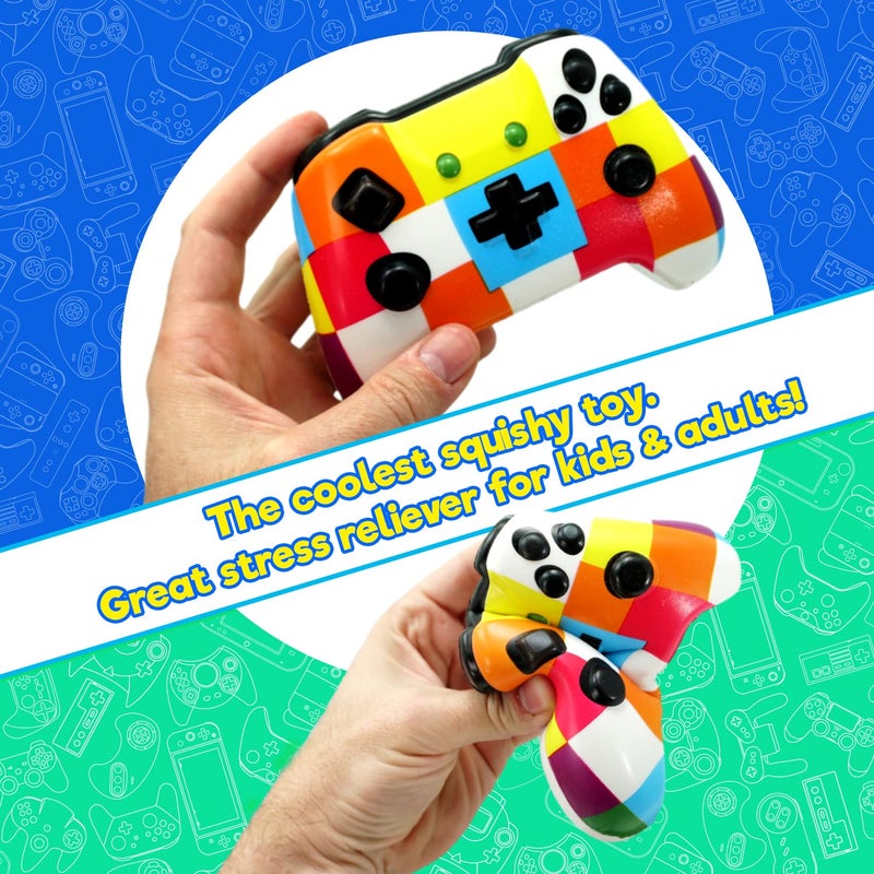JA-RU Video Game Controller Squishy Fidget Toy (2 Controllers) Soft Slow Rising Foam Jumbo Squishies Play Controller Stress Toys for Kids. Sensory Tactile Game. Squeeze Toy Party Favor. 3360-2s - Image 4