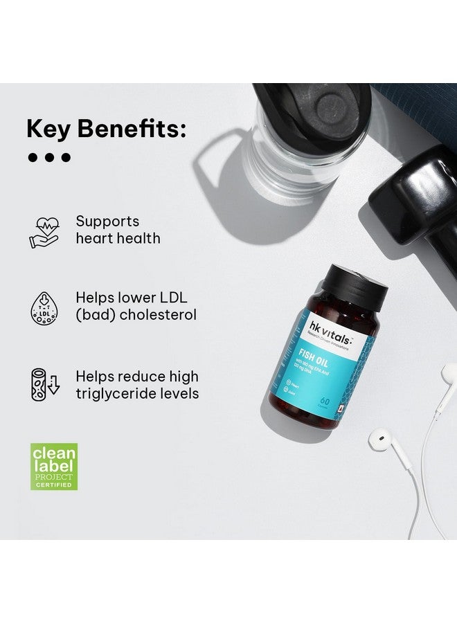 HEALTHKART هيلث كارت hk فيتالس فيتامين د3 (600 وحدة دولية) وزيت السمك (1000 ملغ أوميغا 3 مع 180 ملغ EPA و120 ملغ DHA) (60 قرص لكل منهما) | حزمة كومبو - Image 5