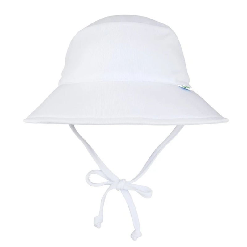 green sprouts i Play Breathable Infant Toddler Bucket Sun Protection Swim Hat White 2T4T