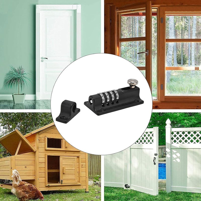 bosig bosig Combination Locking Bolt Keyless Security Recodeable Combination Locking Bolt for Storage Cabinets for Shoe Racks for Mailboxes  - Image 3