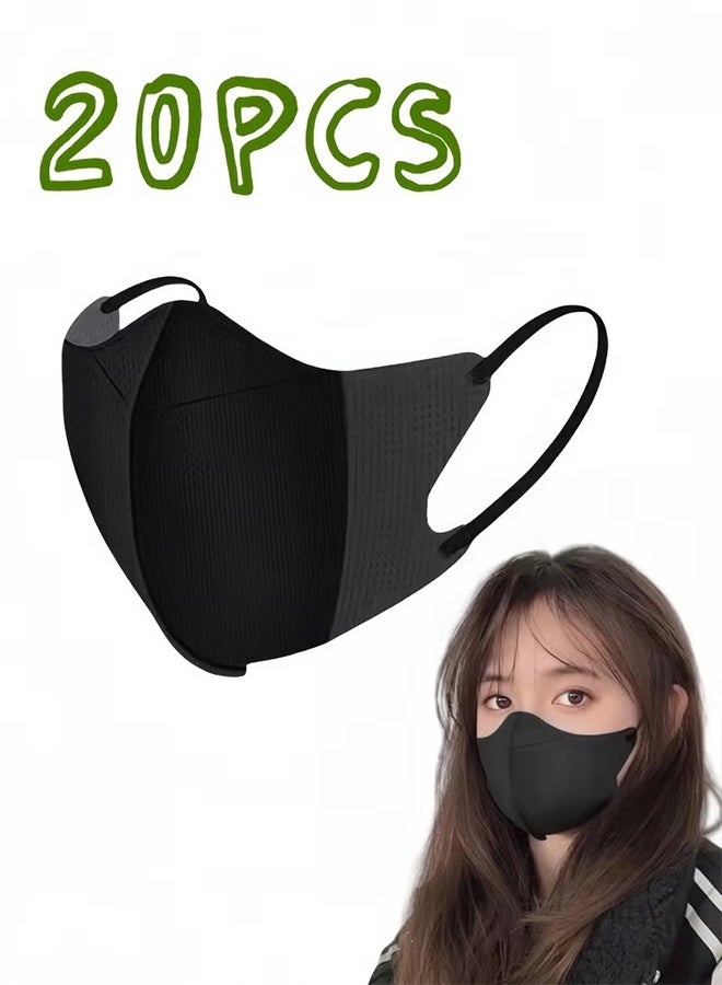 Happy D Pack of 20 Disposable 3D Adult Masks 3-Layer Filter Protective Breathable Comfort Mask Ideal for Daily Use - Image 1