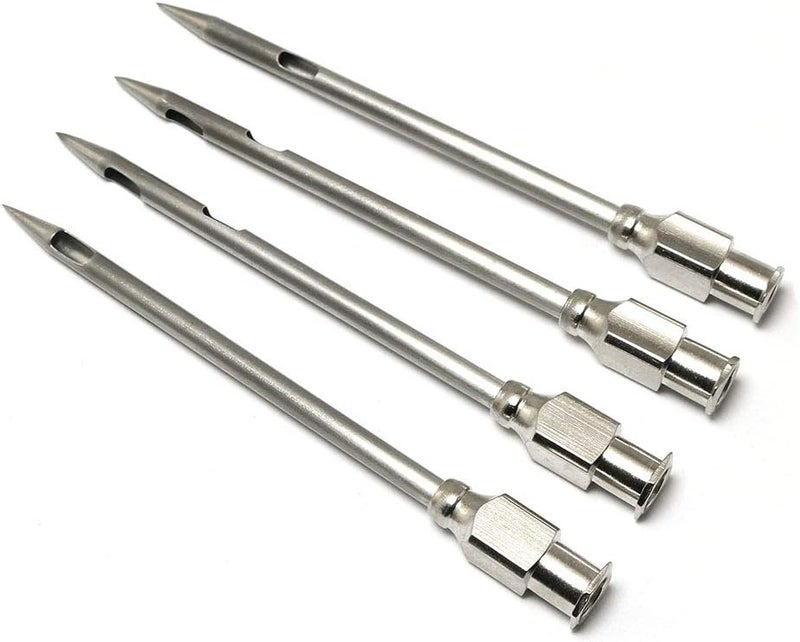 PZRT 4pcs Injector Needle for Barbecue, Stainless Steel Marinade Turkey BBQ Meat Injector Needle Kitchen Accessories Party Home Supplies - Image 1