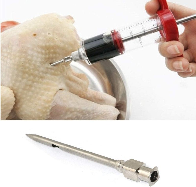 PZRT 4pcs Injector Needle for Barbecue, Stainless Steel Marinade Turkey BBQ Meat Injector Needle Kitchen Accessories Party Home Supplies - Image 4