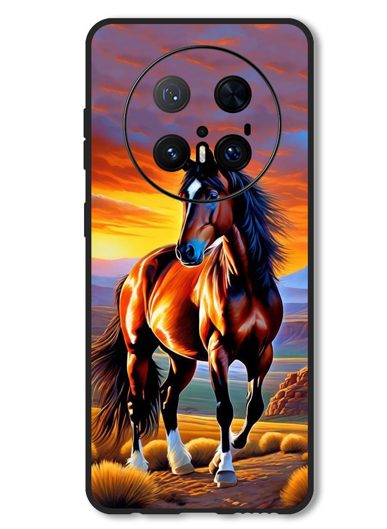 Theodor Case Compatible with Huawei Mate 70 Pro/ 70 Pro + Protection Shockproof Bumper Cover Horse Painting - Image 1