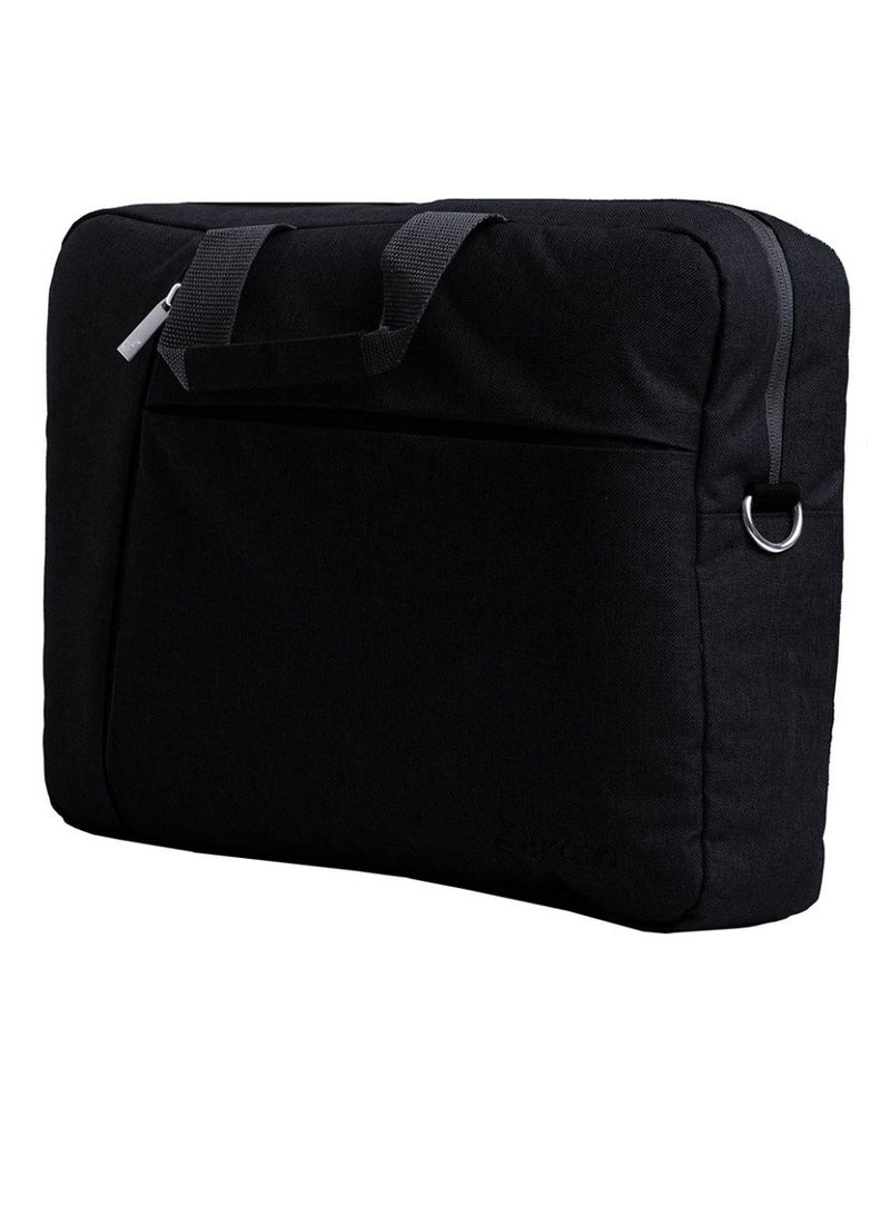 Etrain BG11 Laptop Shoulder Bag fits up to 15.6 Inch Made by High Quality Nylon Material with Zipper Puller - BLACK - Image 3