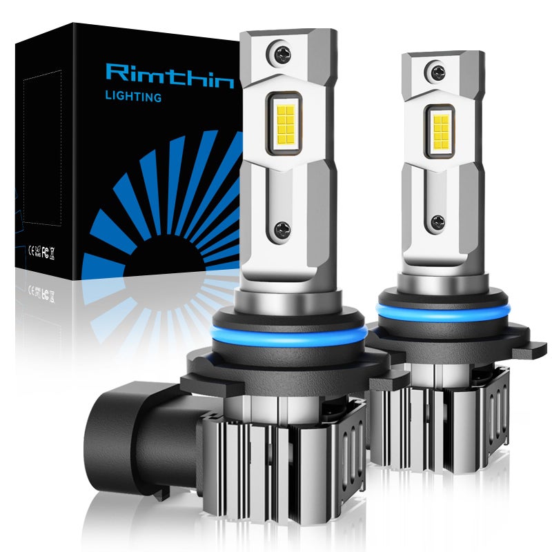 rimthin 9005 Bulbs, Super Bright 6000K Cool White 9005 Fog Bulb with Cooling Fan, IP67 Waterproof, Pack of 2 - Image 1