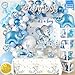 RainMeadow 187 pc Premium Elephant Baby Shower Decorations Balloon Garland Arch Balloons Boxes Baby Boy Banner Its a Boy Backdrop Mommy to Be Sash Tablecloth Elephant Cutouts - Image 3